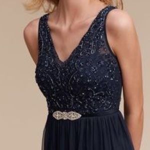 bhldn navy bridesmaid dress